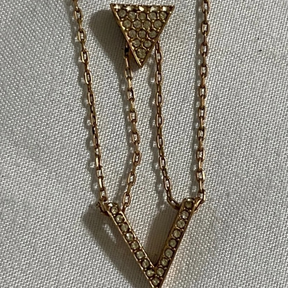 Swarovski triangle crystal necklace - Picture 2 of 5
